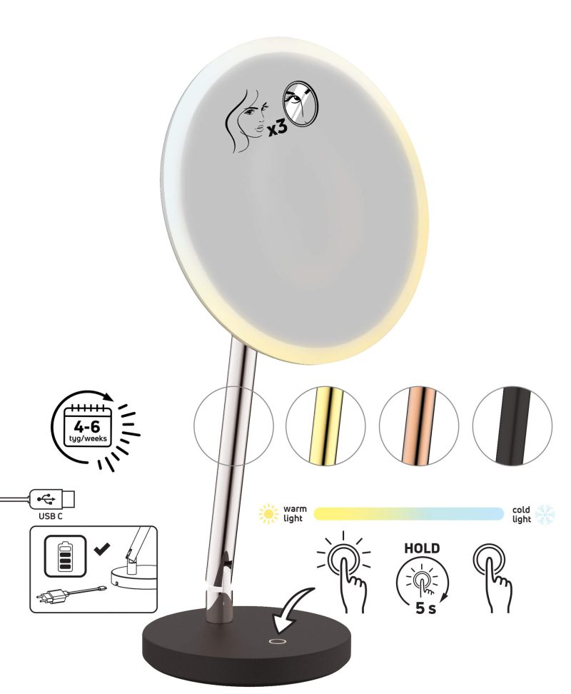 Kosmeetiline peegel - LED taustvalgus - Image 2